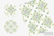 hand painted tile pattern, a Pattern Graphic by Pink Studio Art (Thumbnail 4 of 4)