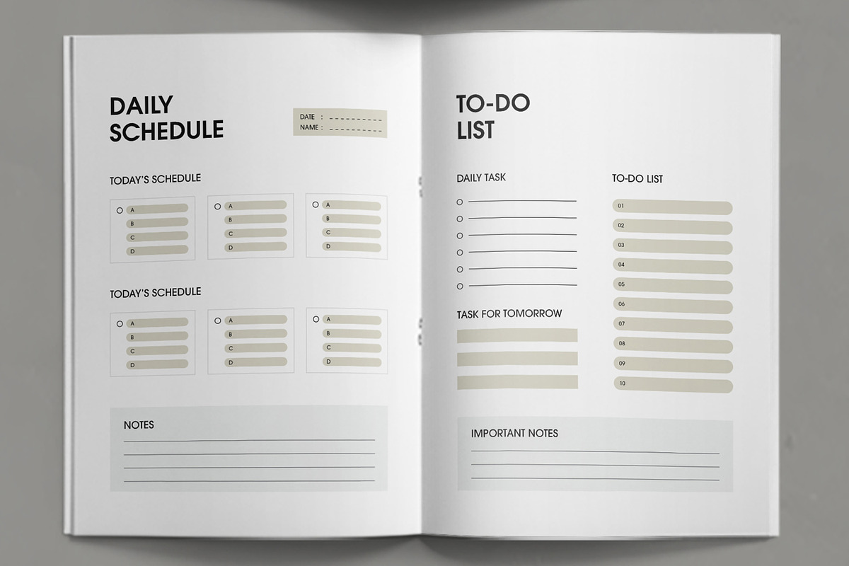 Planner Template Layout, a Stationery Template by ContestDesign (Photo 3 of 7)