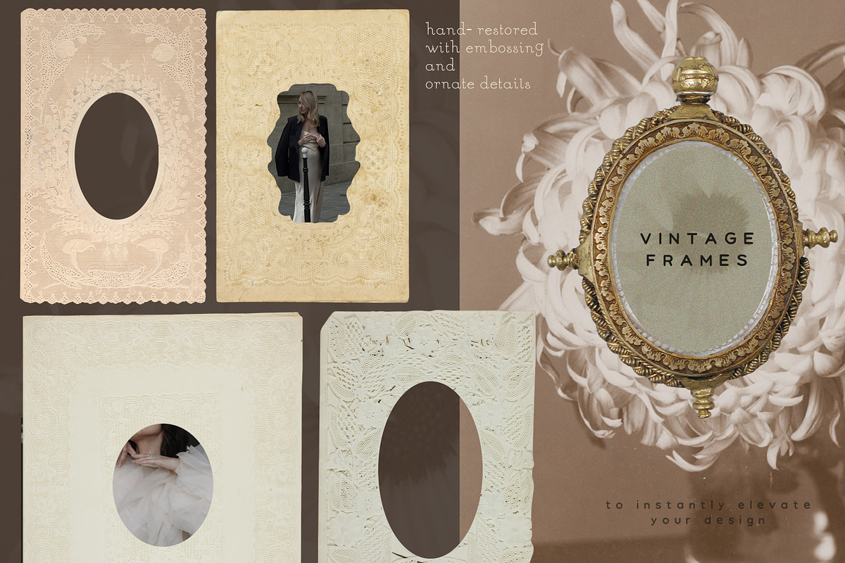 Embossed Papers, Frames and Collage, a Background Graphic by Laras Wonderland (Photo 8 of 15)