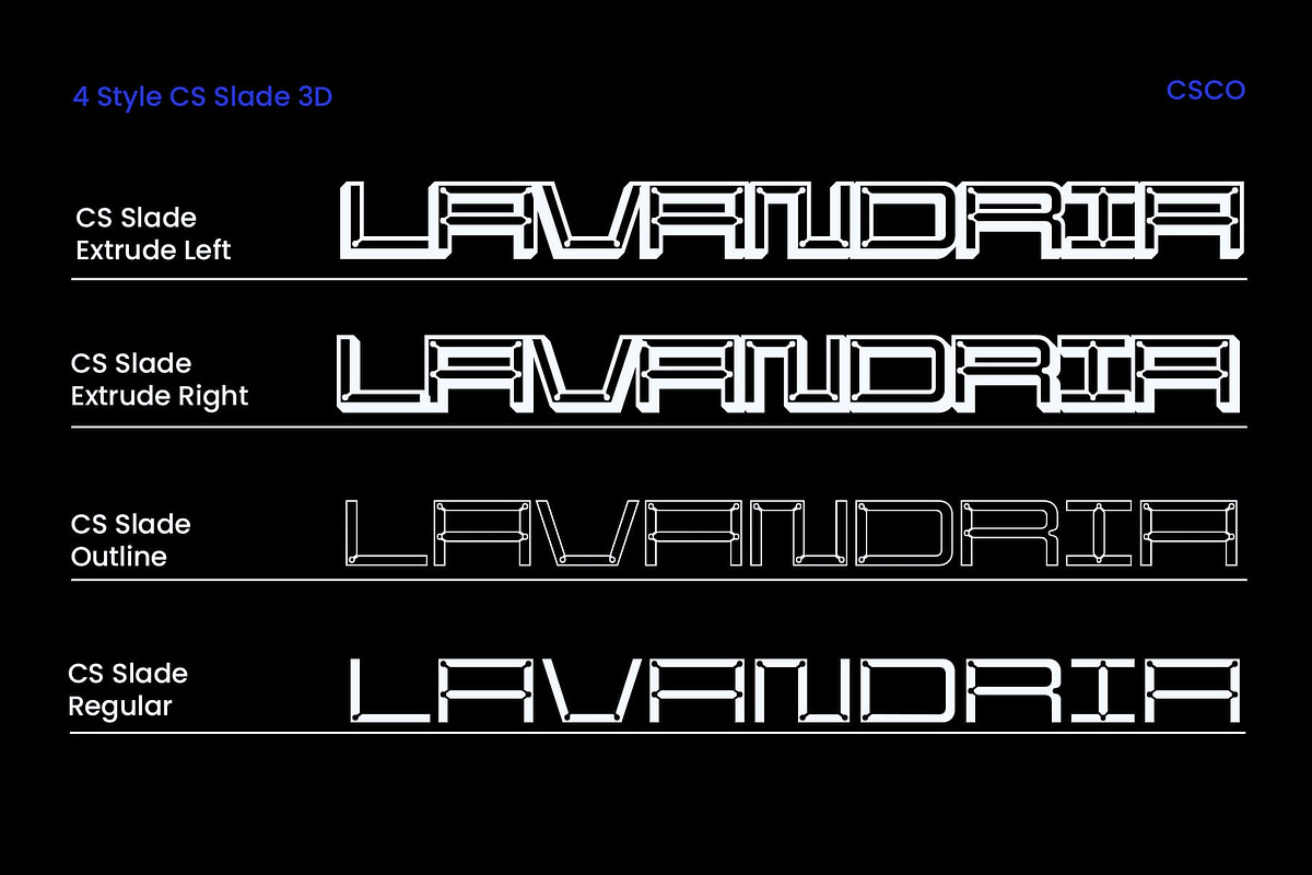 CS Slade 3D, a Sans Serif Font by Craft Supply Co. (Photo 2 of 8)