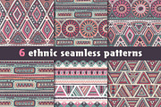 6 ethnic seamless patterns, a Background Graphic by Molly art (Thumbnail 1 of 7)