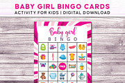 Baby Girl Bingo Game Printable, a Print Template by Graphicsnext (Thumbnail 2 of 4)