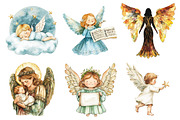 Christmas Angel Clipart, an Illustration by Daily.Designs (Thumbnail 4 of 5)