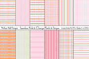 Pink & Orange Plaids &Stripes, a Pattern Graphic by Melissa Held Designs (Thumbnail 1 of 6)