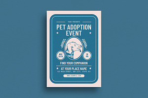Retro Pet Adoption Event Flyer, a Flyer Template by Guuver