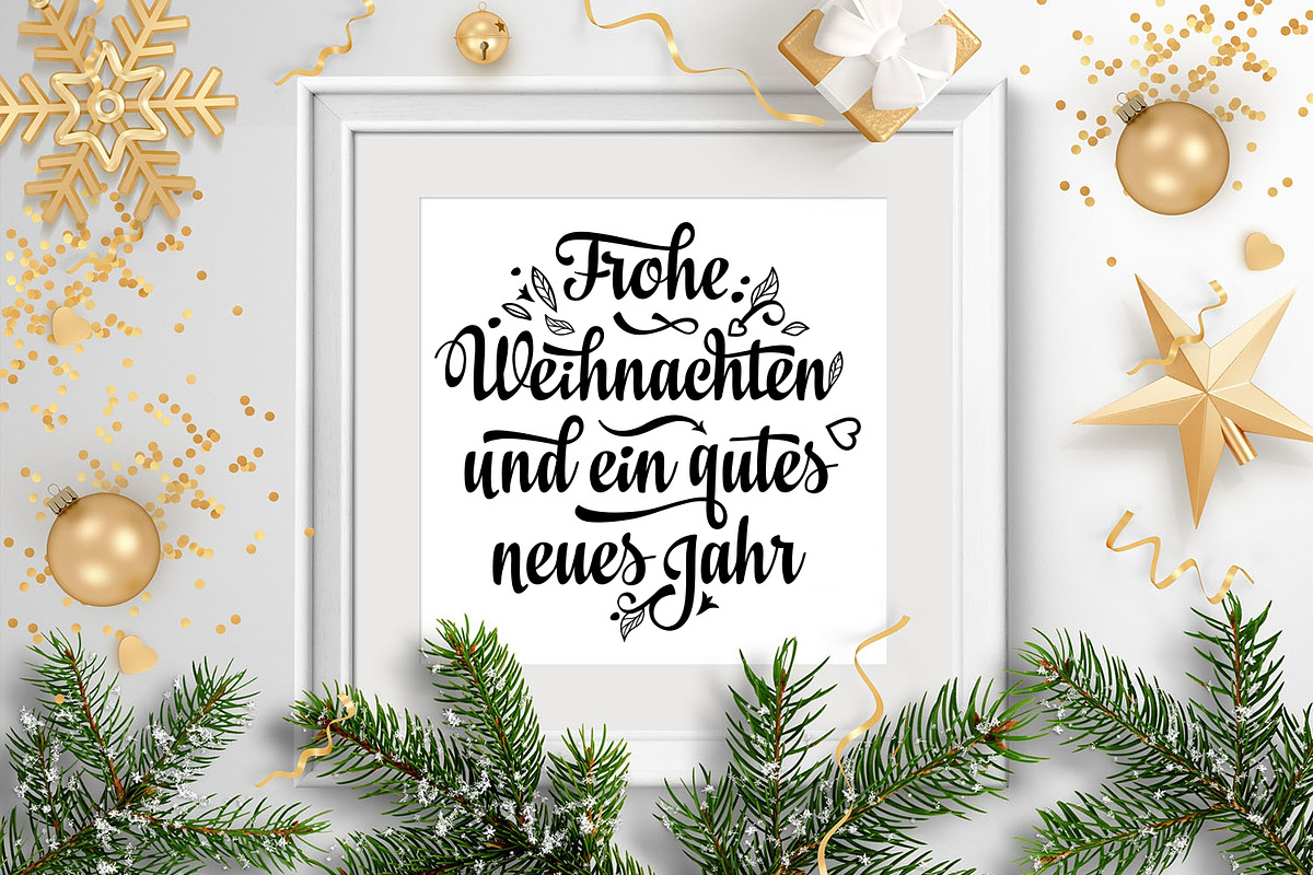 Frohe Weihnachten Christmas svg, an Object Graphic by Zoya Miller (Photo 1 of 9)
