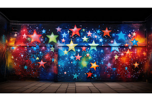 vibrant grafitti stars ai generated, a Background Photo by pikepicture