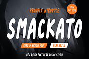 Smackato - Brush Font, a Handwritten Font by QR Design Studio (Thumbnail 1 of 7)