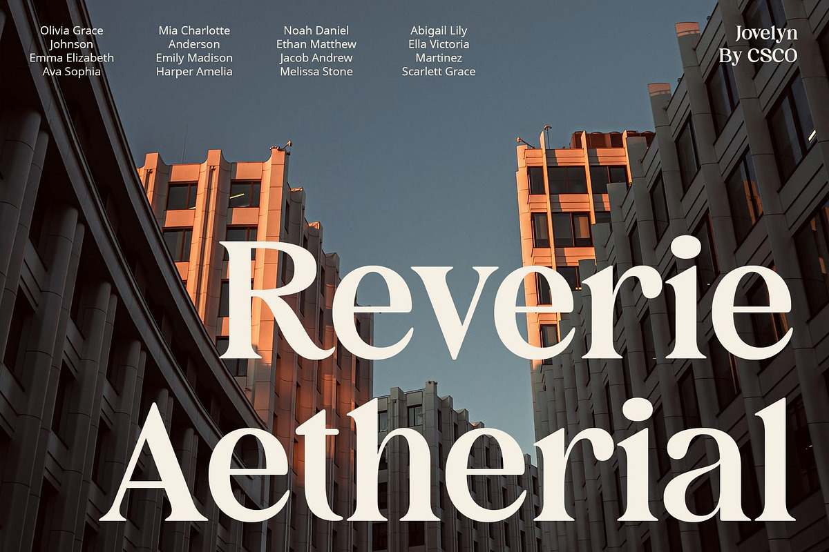Jovelyn – Retro Font, a Serif Font by Craft Supply Co. (Photo 7 of 7)