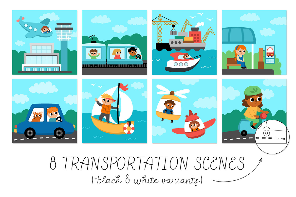 Transportation clipart, an Object Graphic by Lexi Claus (Photo 7 of 12)