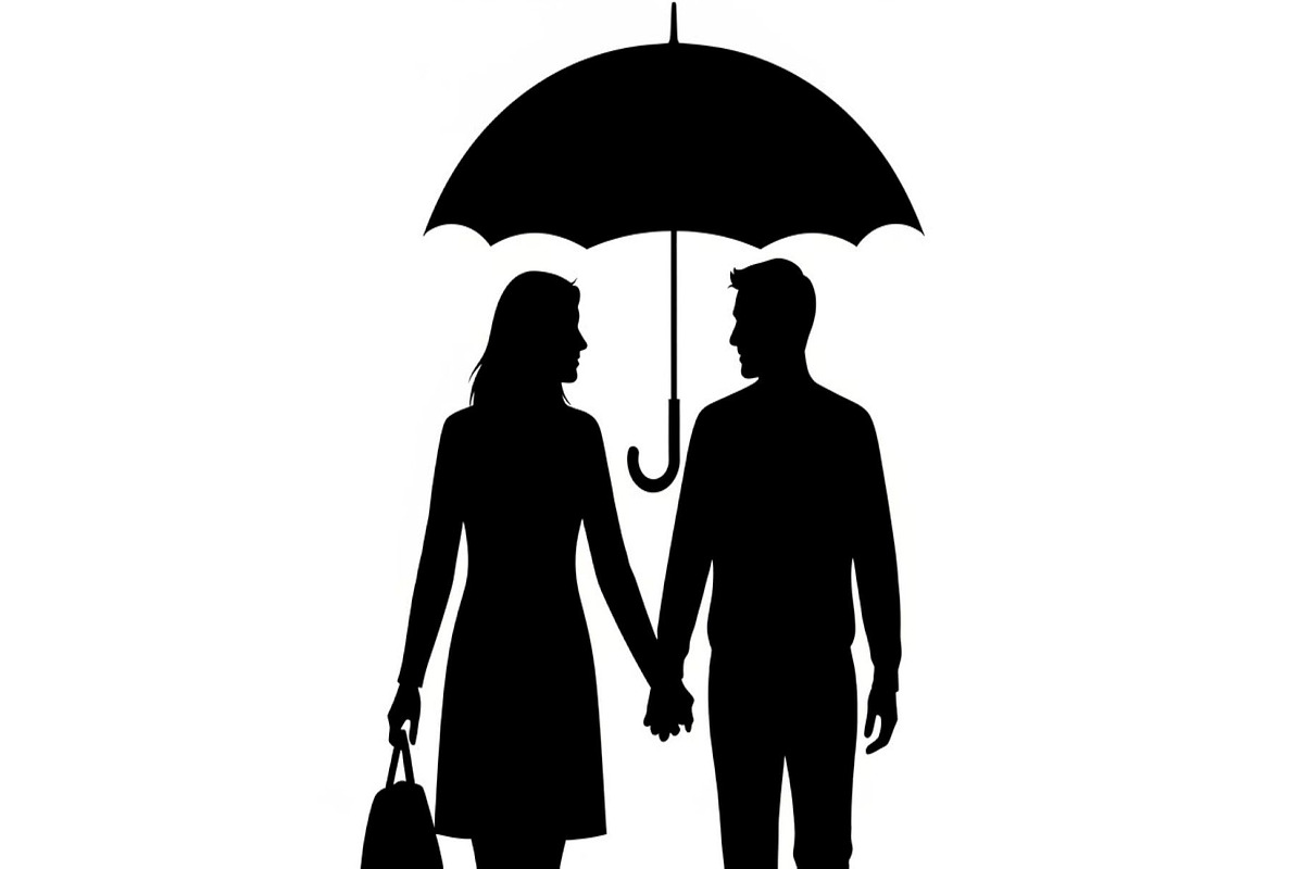 50 Couple Umbrella Silhouette Bundle, an Illustration by Designs_River (Photo 3 of 51)