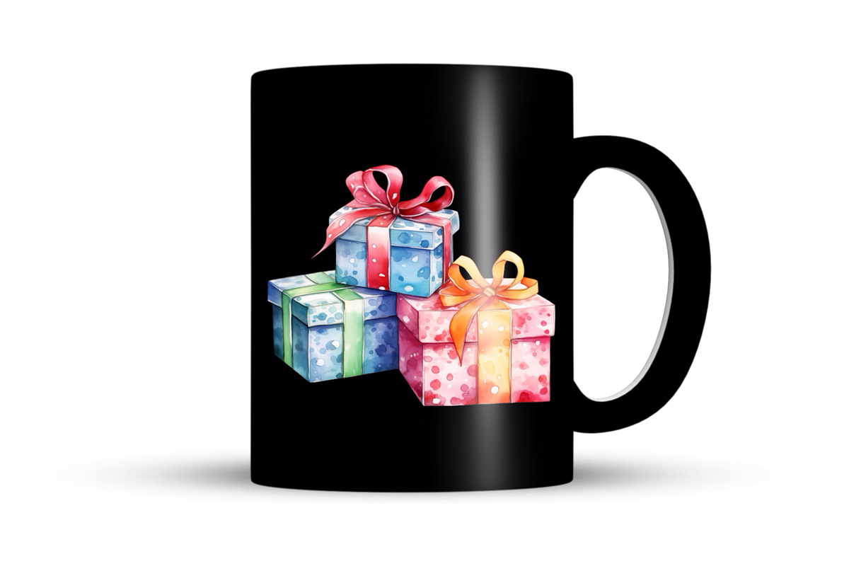 Gift Boxes Watercolor Clipart, a Decorative Illustration by LekoArt (Photo 6 of 10)