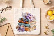 Spring Flower Book Stack Clipart PNG, an Illustration by Canvas Craft (Thumbnail 5 of 7)