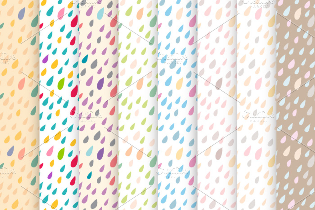 DROPS. Seamless background. preview 2