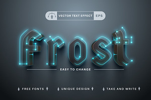 Glow Frost - Editable Text Effect