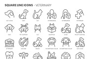 Square line icons, an Outline Icon by Howcolour (Thumbnail 83 of 85)