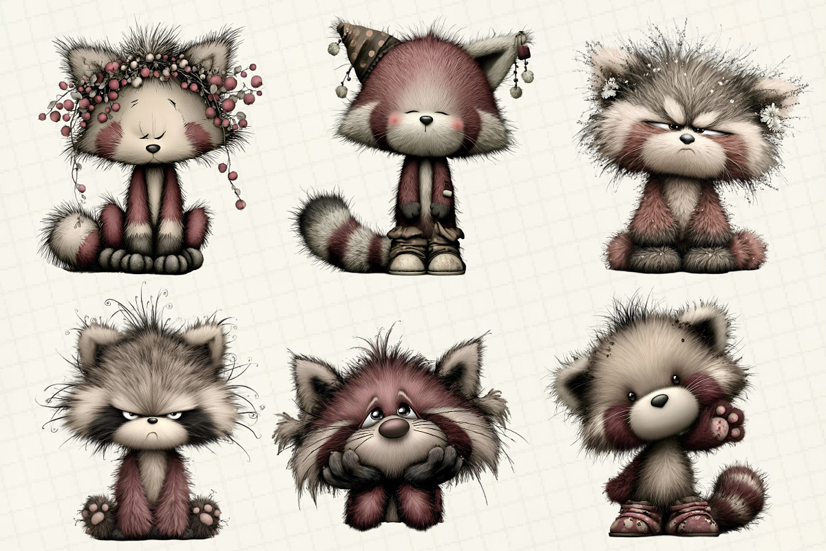 Red Panda with Emotion Clipart, an Illustration by DreamCafeArt (Photo 7 of 8)