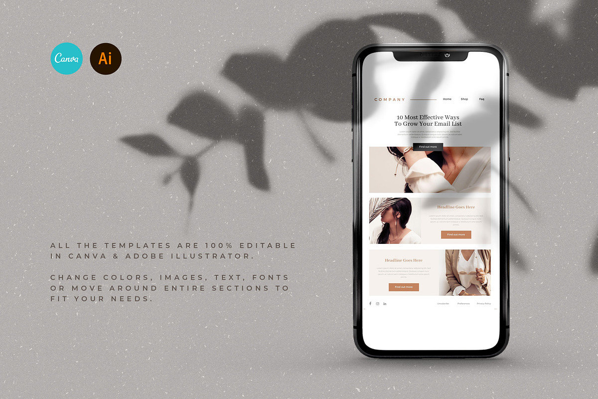 24 CANVA Newsletter Templates, a Marketing Template by AndrewPixel (Photo 6 of 9)