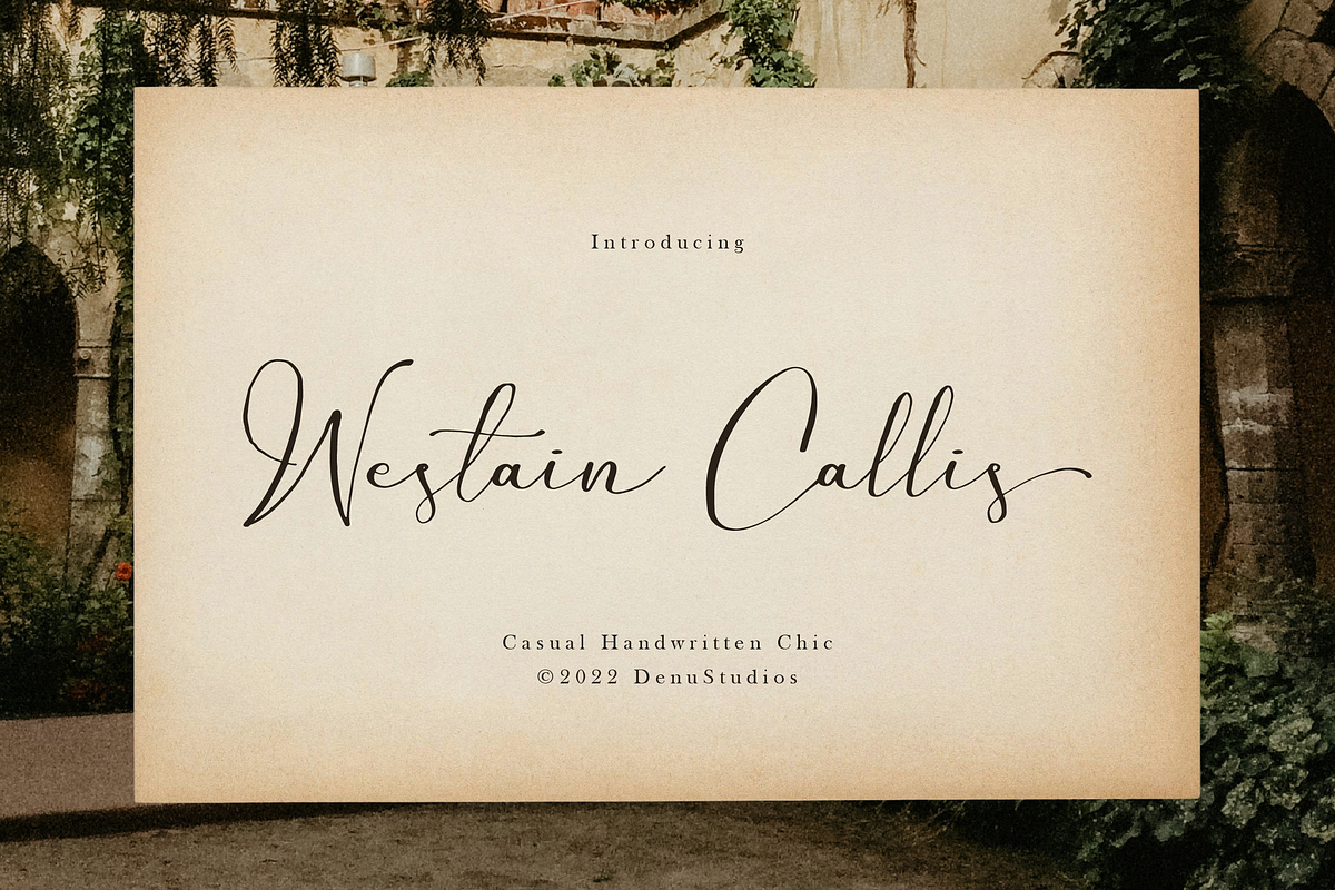 Westain Callis | Casual Handwritten, a Script Font by Denustudios (Photo 1 of 12)