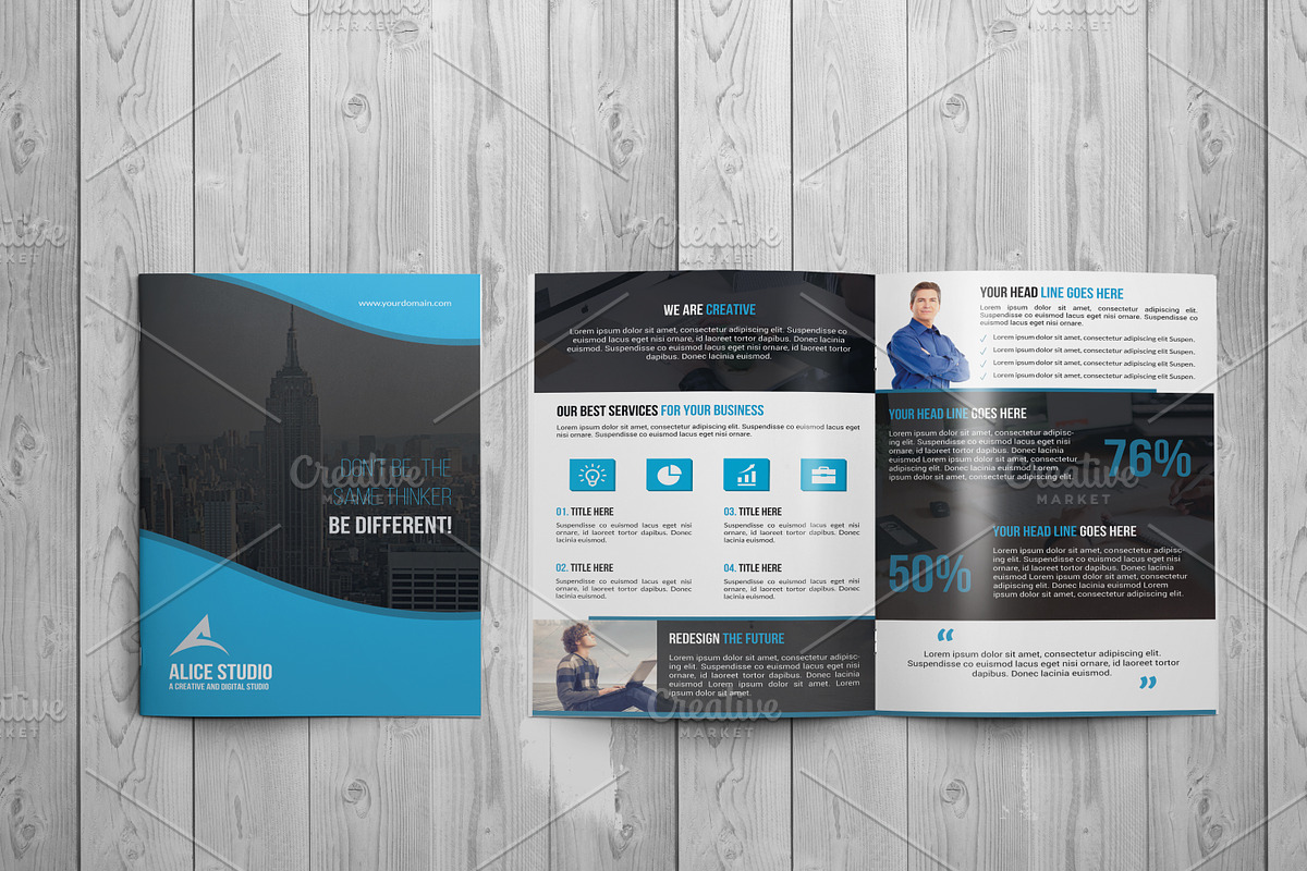 Corporate Bi Fold Brochure Template, a Brochure Template by Alice_s (Photo 8 of 8)
