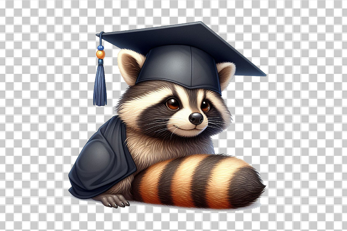 Raccoon Graduation Cap, a Graphic by CitraGraphics
