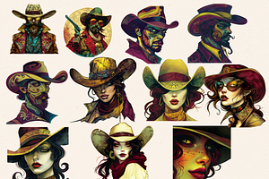 SURREAL WILD WEST FANTASIES CLIPART