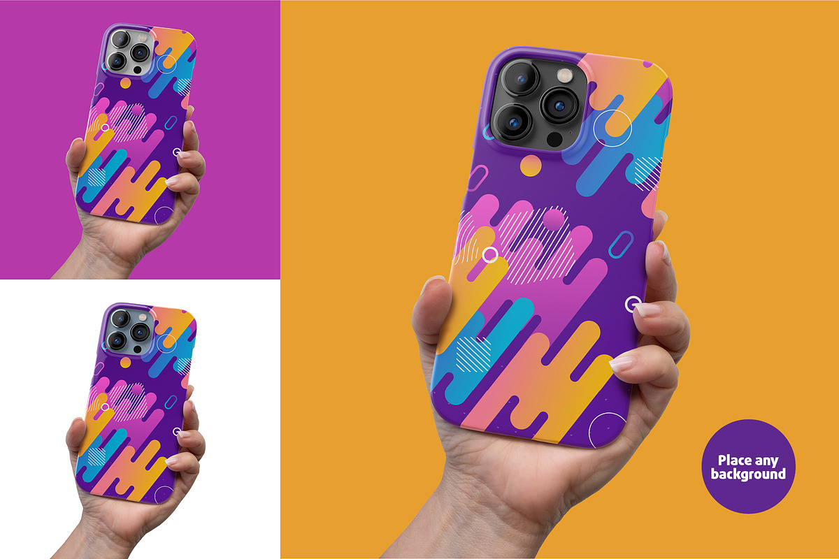 Phone 13 Pro Snap case Mock-up, an iPhone Mockup by Colatudo Store (Photo 5 of 8)