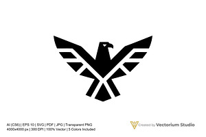 Bold Eagle Winged Abstract Logo, a Branding & Logo Template by Vectorium Studio