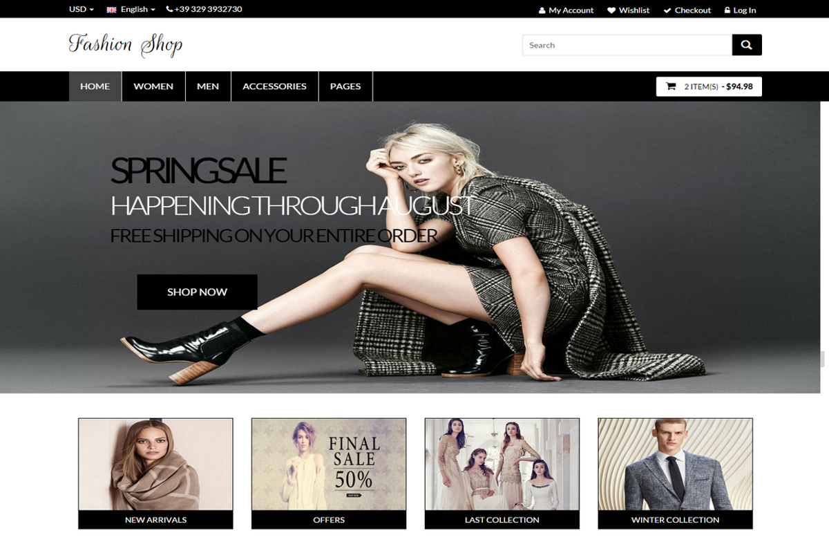 Fashion Shop, a Bootstrap Template by auroraruggieri (Photo 2 of 7)