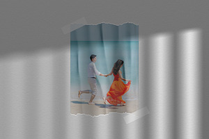 Paper Torn Tape Photo Effect Psd