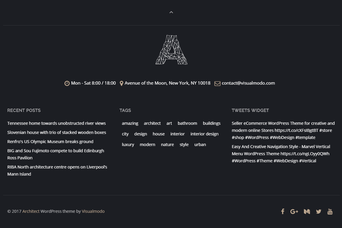 Architect WordPress Theme, a WordPress Template by Visualmodo (Photo 4 of 16)