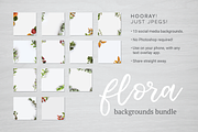 Flora Backgrounds Bundle, a Social Media Template by Julia Jane Creative (Thumbnail 1 of 6)
