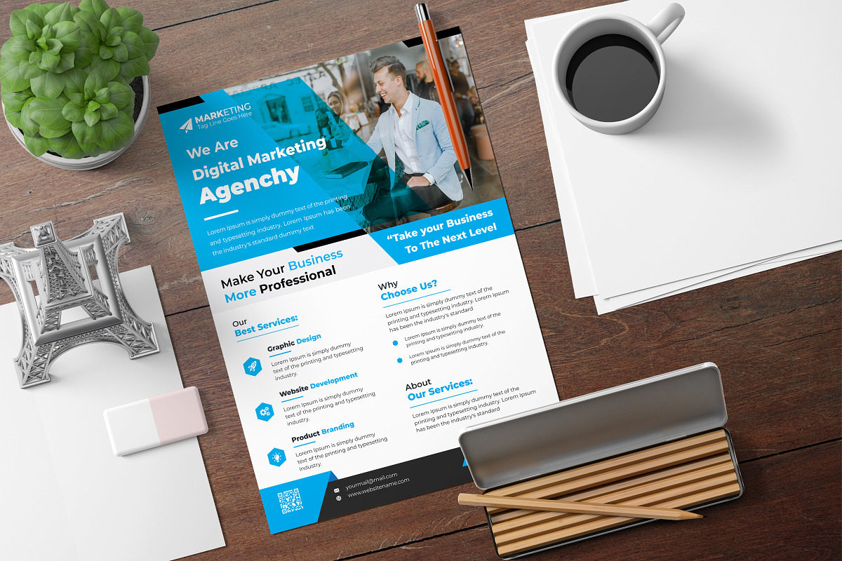 Corporate Theme Business Flyer Templ, a Flyer Template by Graphiexperto (Photo 4 of 6)