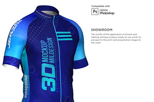 3d Mens Cycling Jersey Kit Fullzip