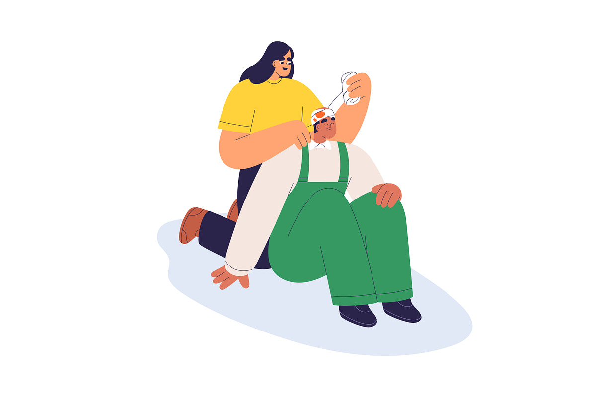 First aid, emergency concepts set, a Healthcare Illustration by Good Studio (Photo 11 of 15)