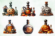Halloween Whiskey decanter Clipart, an Illustration by Creative Art (Thumbnail 4 of 4)