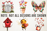 Enchanted Love Garden Clipart Collec, an Illustration by RobertsArt (Thumbnail 3 of 7)