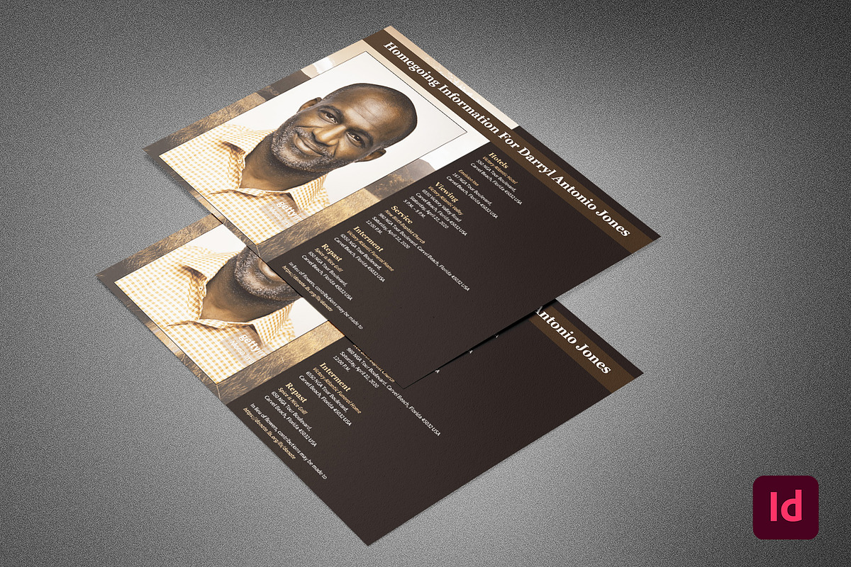 Homegoing Funeral Info Sheet, a Flyer Template by loswl (Photo 1 of 3)