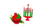 Kwanzaa Candle Holder Vector Set, an Object Graphic by Designs_River (Thumbnail 6 of 16)