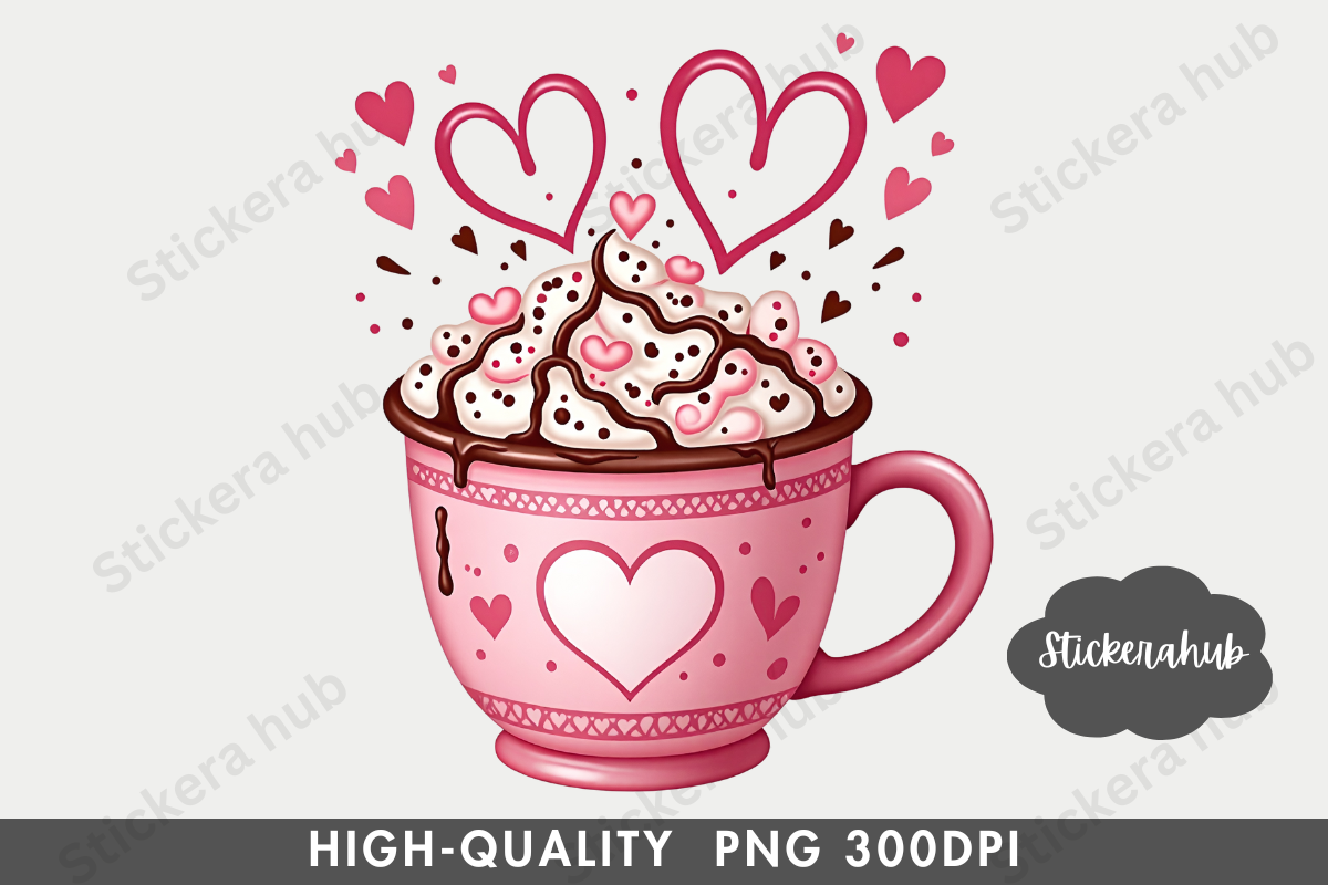 Cute Valentine Clipart Png, a Seasonal Illustration by Stickera Hub (Photo 8 of 15)