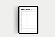 Weekly Routine Planner Printable, a Print Template by The Chaos Project (Thumbnail 7 of 10)