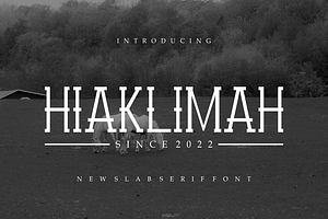 Hiaklimah Slab Serif Font