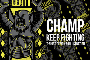 Champ Keep Fighting Illustration