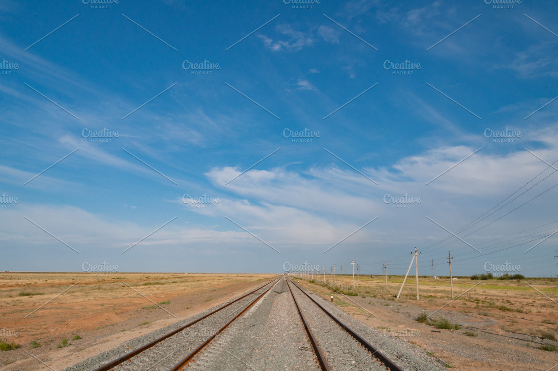 Railroad, railway tracks railings, a Transportation Photo by EsmeHelit