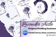Lavender Aisle Wedding Stationery, an Invitation Template by Christopher Brian Studio (Thumbnail 1 of 2)