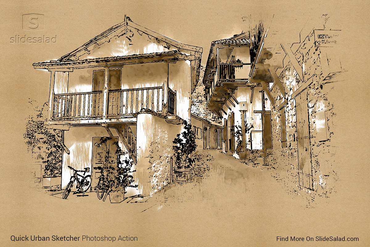 Urban Sketcher Photoshop Action, an Action Add-On by SlideSalad (Photo 16 of 31)