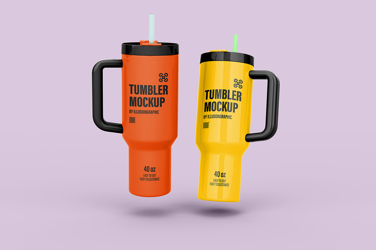 Tumbler Mockup - 6 views, a Cups & Container Mockup by Illusiongraphic (Photo 4 of 17)