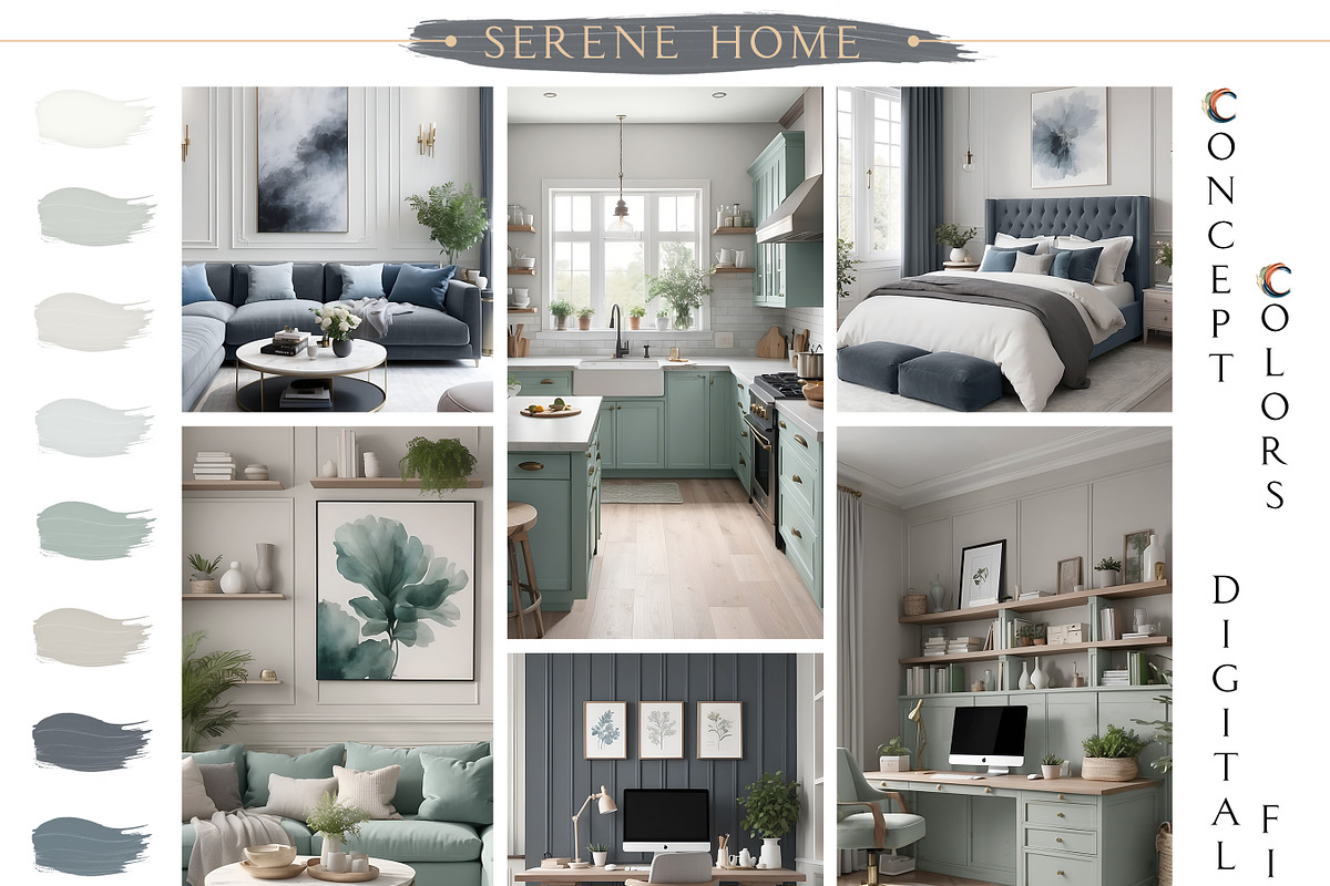 Behr Serene Home Paint Palette, a Presentation Template by CONCEPT COLORS (Photo 3 of 9)