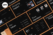Black Modern Company Profile PPT, a Presentation Template by graphicook (Thumbnail 1 of 4)