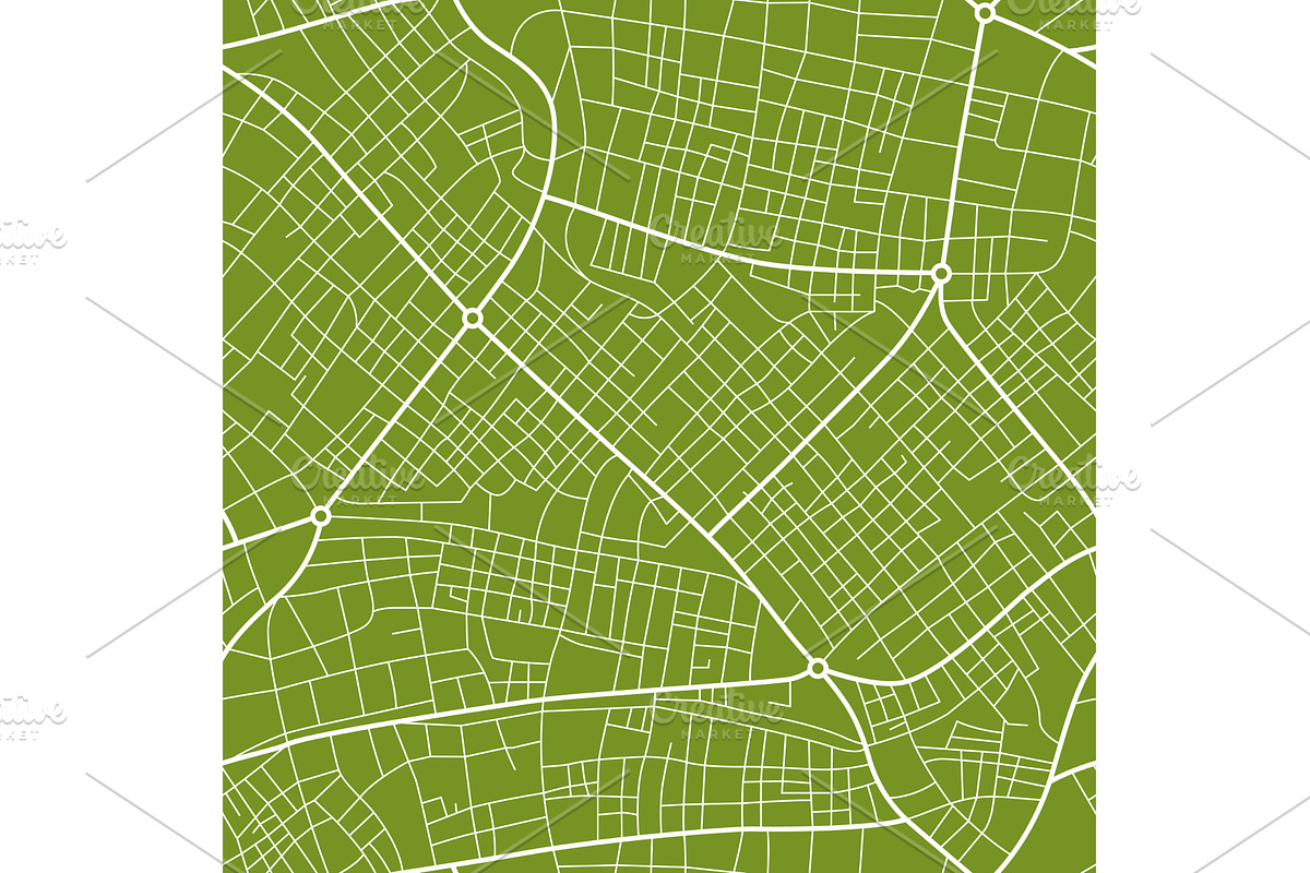 City map plan seamless pattern, a Decorative Illustration by Buch&Bee